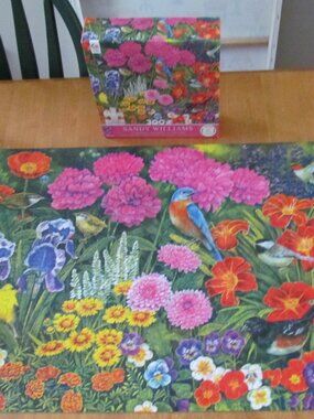 CEACO 300 Piece Ecosystems ~ Flowers & Birds by Sandy Williams Puzzle EUC